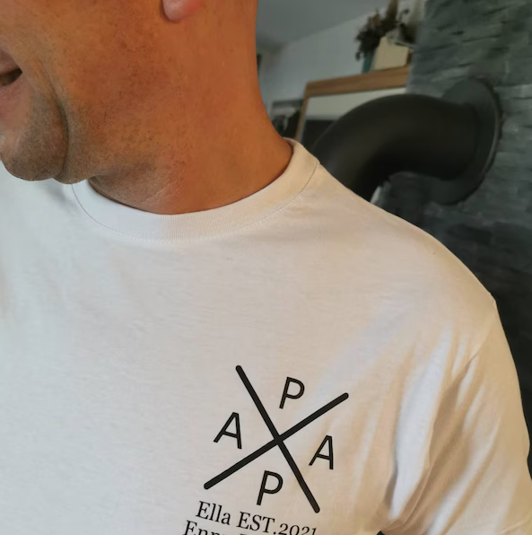 The Papa Crest Custom Tee - Elegant. Personalized. Meaningful