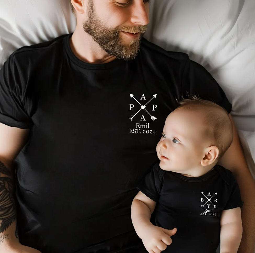 The Papa Crest Custom Tee - Elegant. Personalized. Meaningful